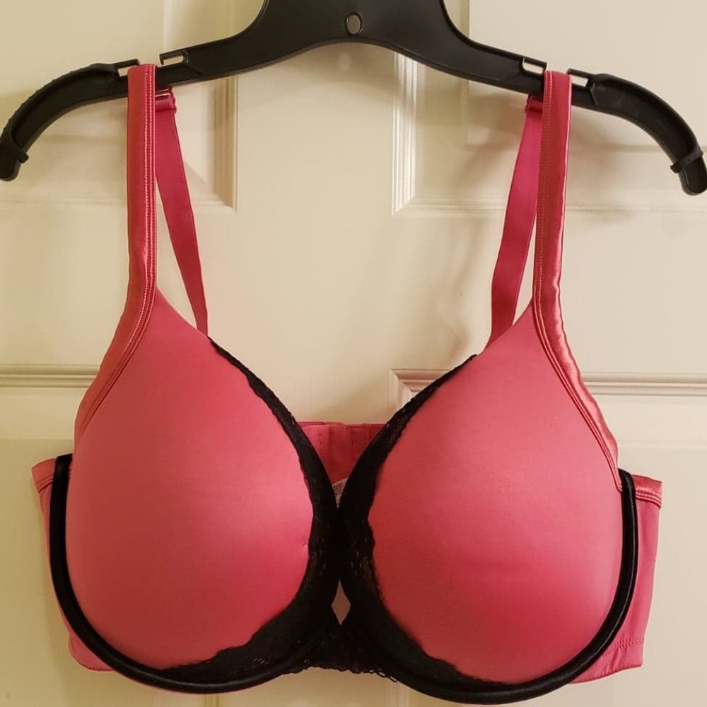 Cacique Smooth Plunge Bra with Lace Trim, 42DD